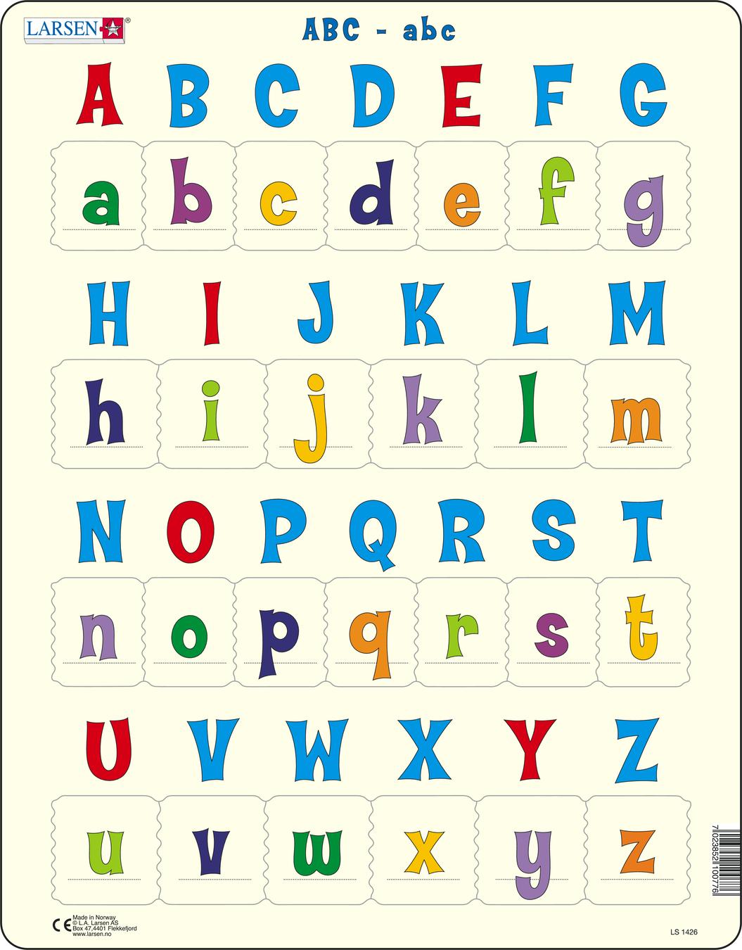 LS1426 - All the upper and lower case letter :: Reading :: Puzzles ...