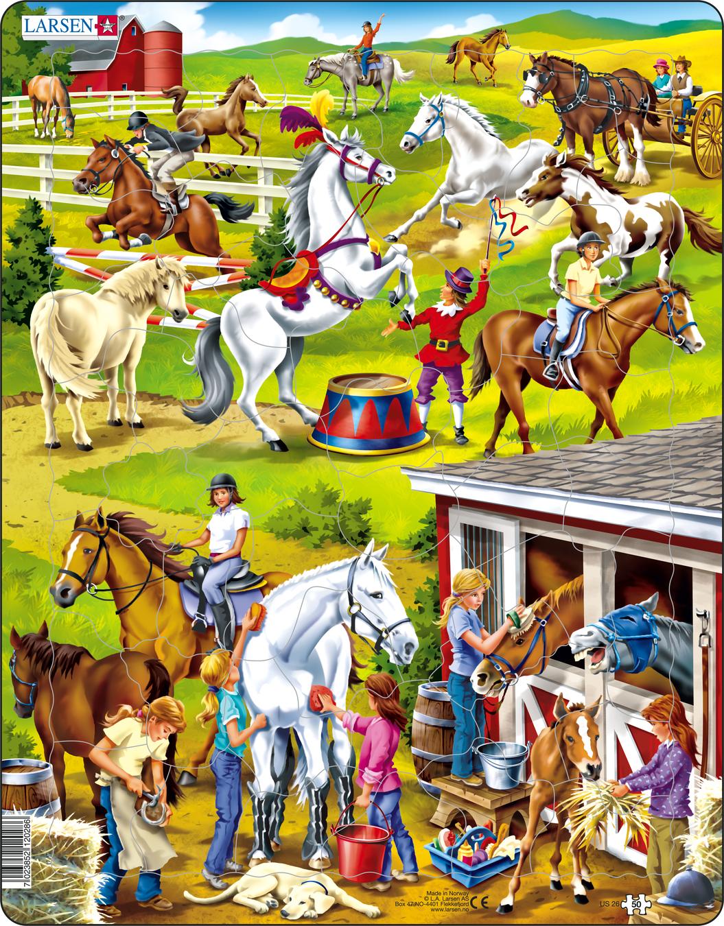 US26 The WideRanging Use and Care of Horses Motif Puzzles