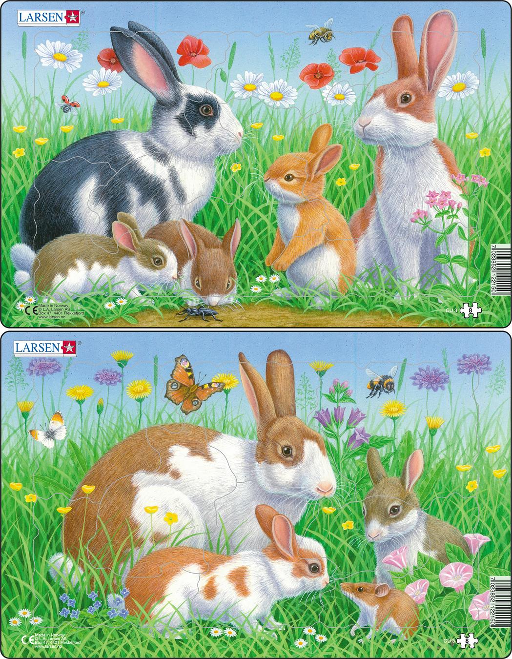 CU3 Rabbits Animals Puzzles Larsen Puzzles