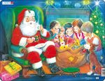 Puzzle Incorniciato con 33 Pezzi Larsen JUL2 Babbo Natale Che Si rilassa sulla Sua Sedia