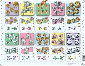 AR22 - Subtraksjonstegnet med tall og mengder fra 0–10