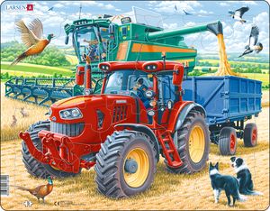 PG9 - Cool tractor and combine harvester at work