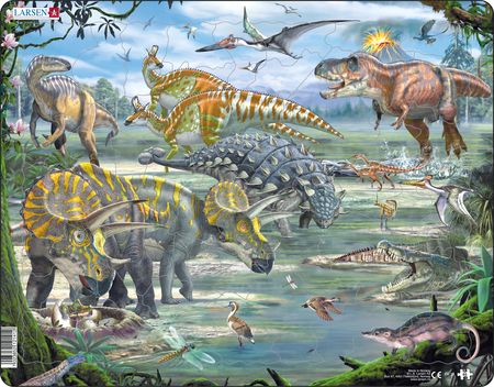 Puzzle Cadre - Animaux de la Savane - 43 Teile - LARSEN Puzzle