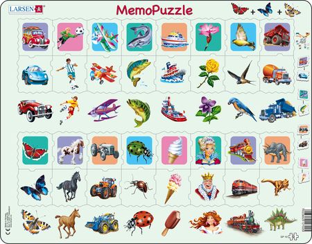 GP10 - MemoPuzzle. Match pieces with similar content.