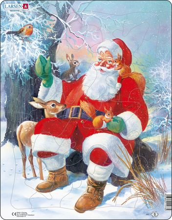 JUL7 - Santa Claus Relaxing with His Animal Friends